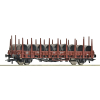 Roco 6600268, Wagon towarowy otwarty platforma Kbms 440 H0